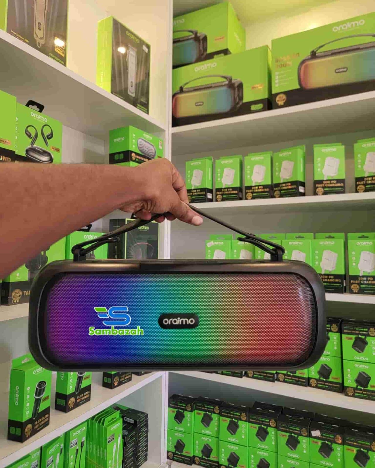Oraimo Bass go Boom Speaker available in Tanzania through Sambazah