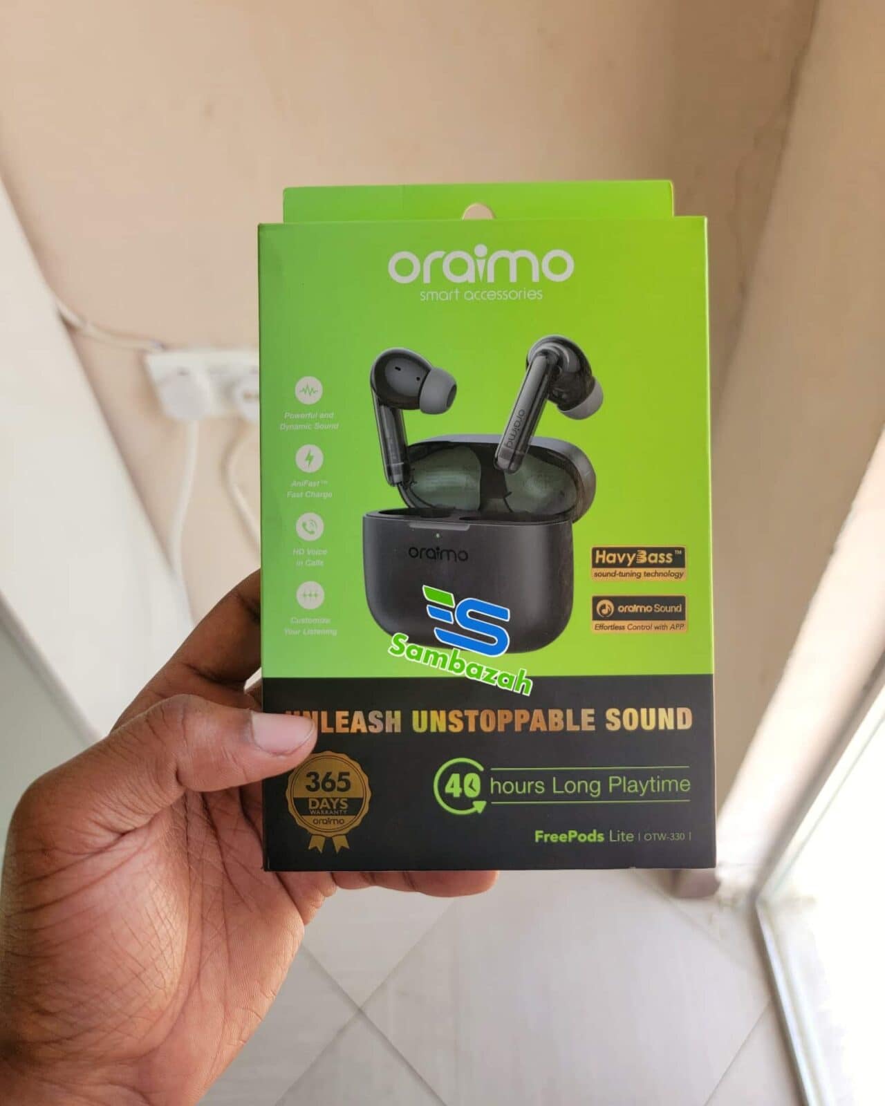 Oraimo Free pods lite available in Tanzania through Sambazah