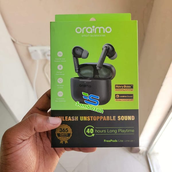 Oraimo Free pods lite available in Tanzania through Sambazah