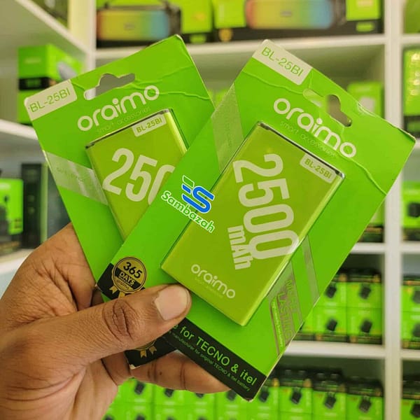 Oraimo-battery-2500-Mah, available in Tanzania through Sambazah