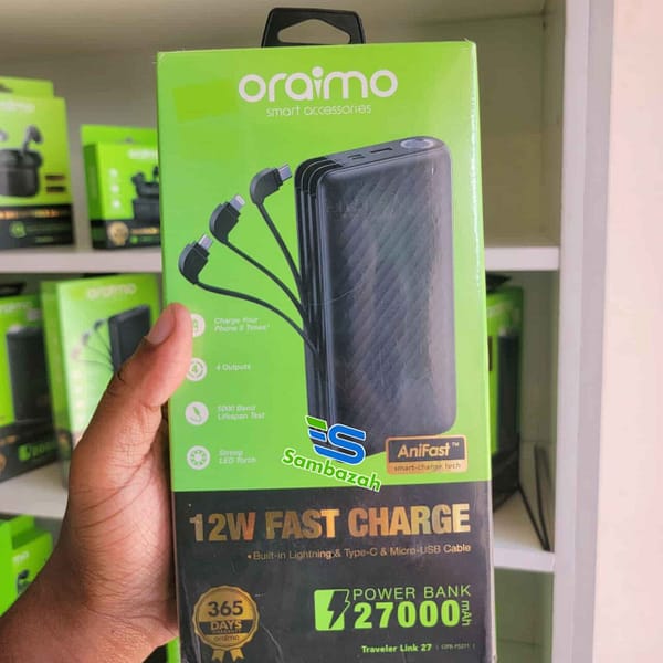 Oraimo Traveler link 27 power bank available in Tanzania through Sambazah
