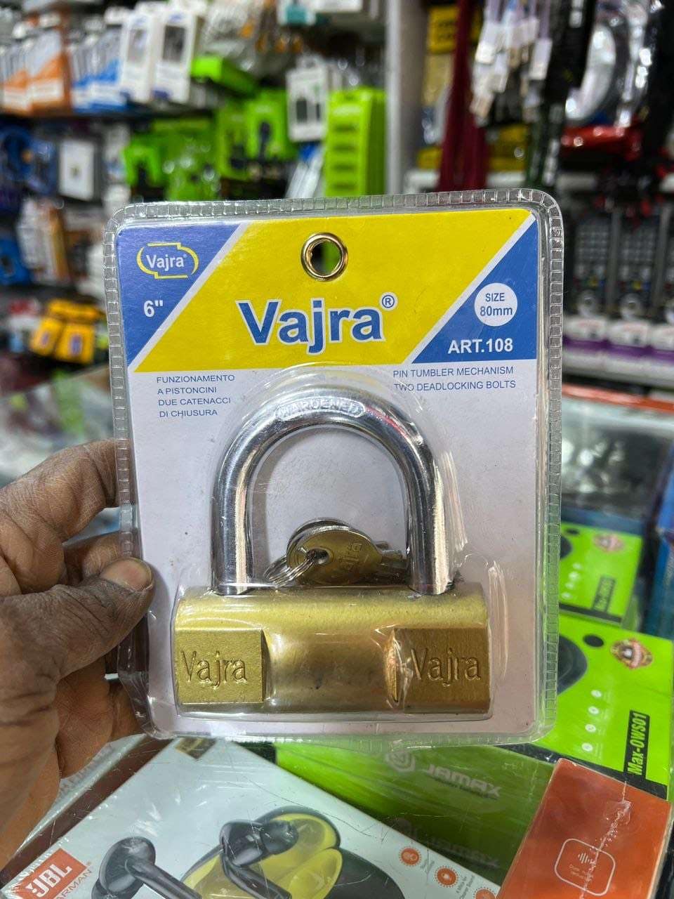 Vajra padlock available in Tanzania through Sambazah
